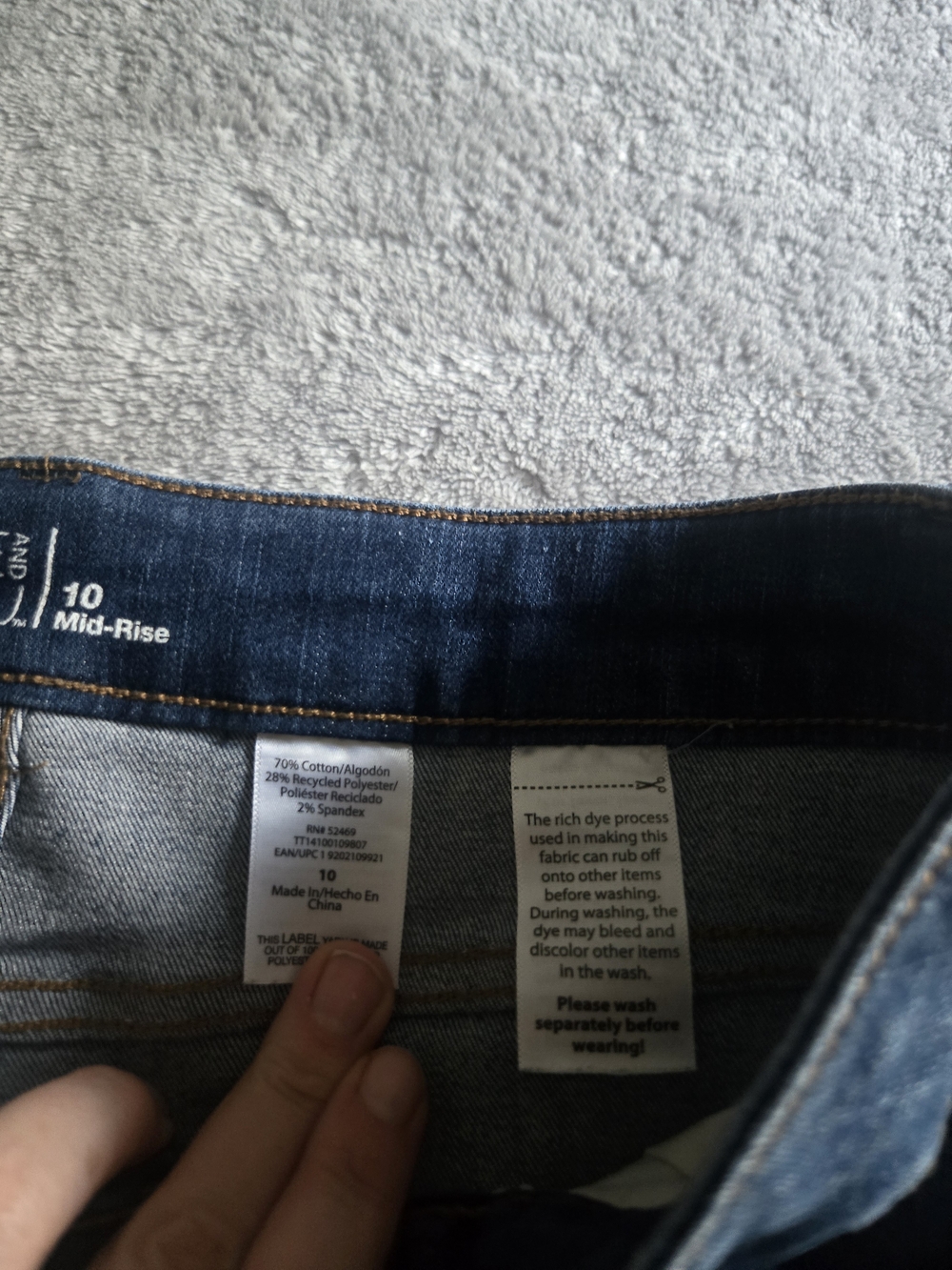 Time and Tru Blue Cuffed Denim Bermuda Shorts - Picture 5 of 7